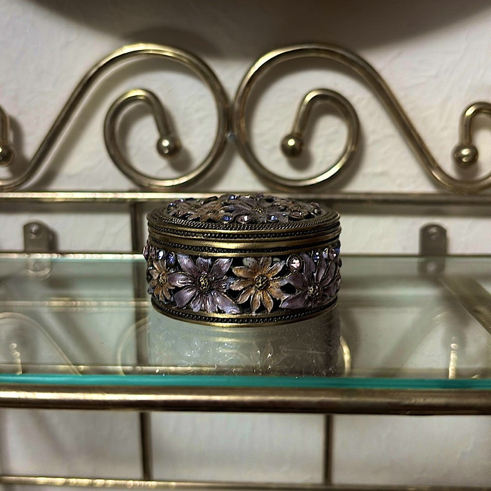 Mini brass trinket box